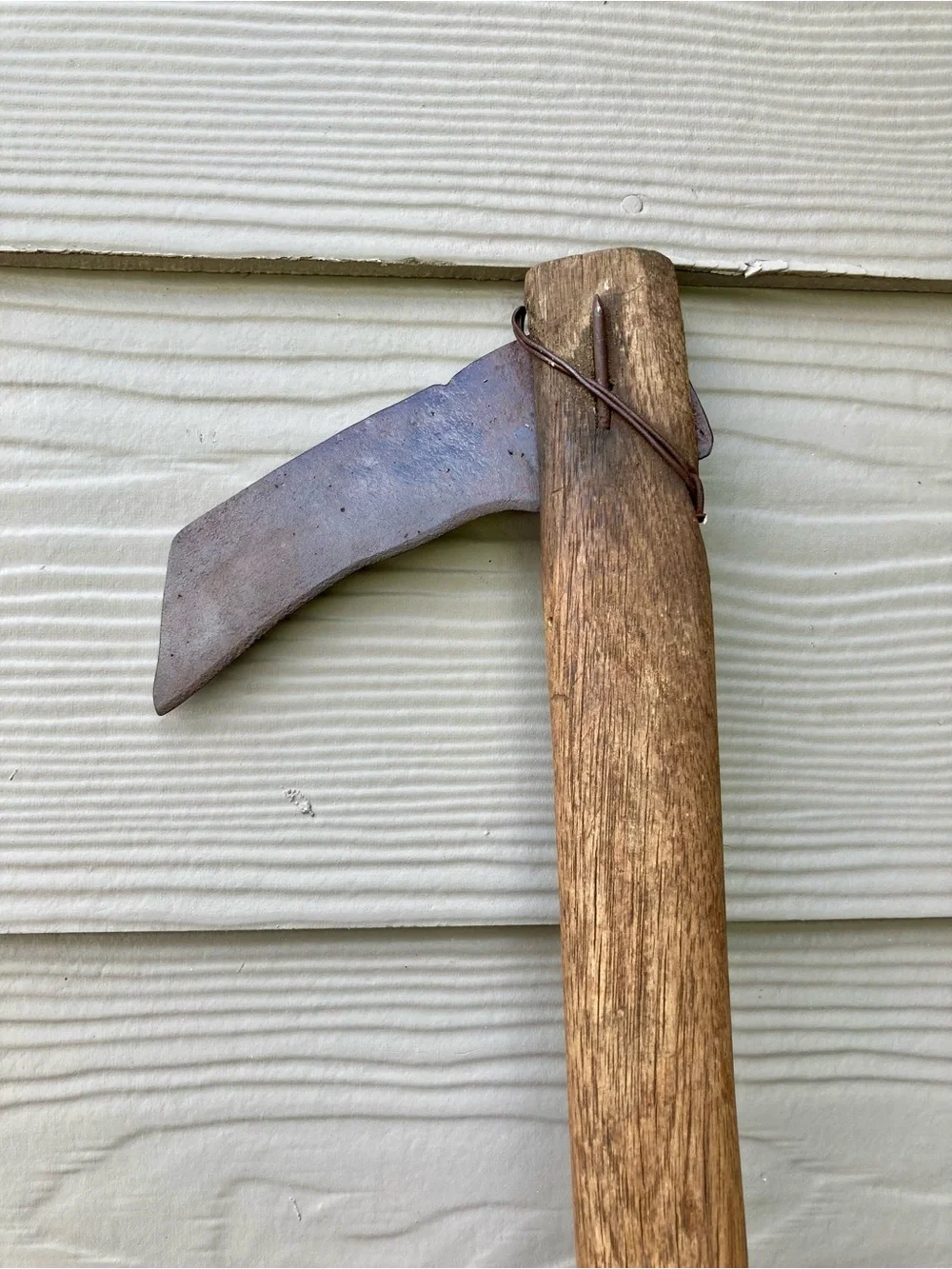 Vintage Cutting Tool with Wood Handle Rustic Decor